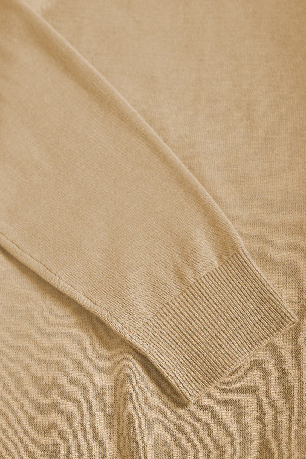 Camel round-neck basic jumper with Rigby Go logo - Image 8
