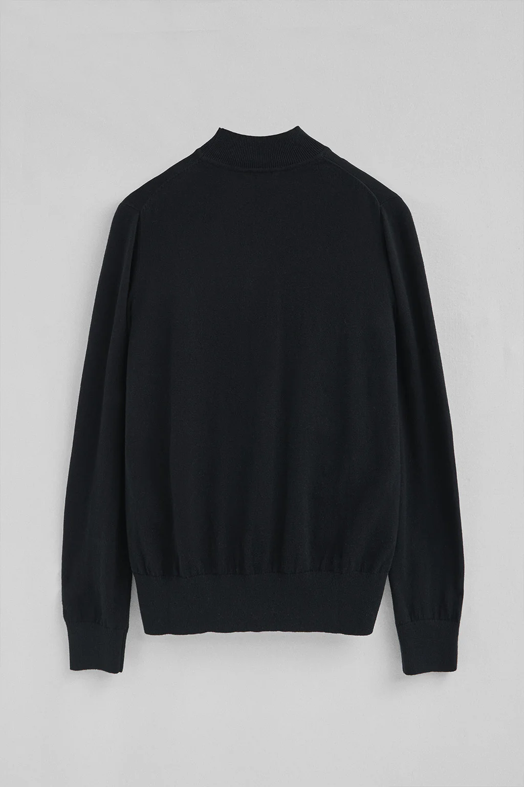 Black mock-neck wool-blend jumper with Rigby Go embroidery - Image 7