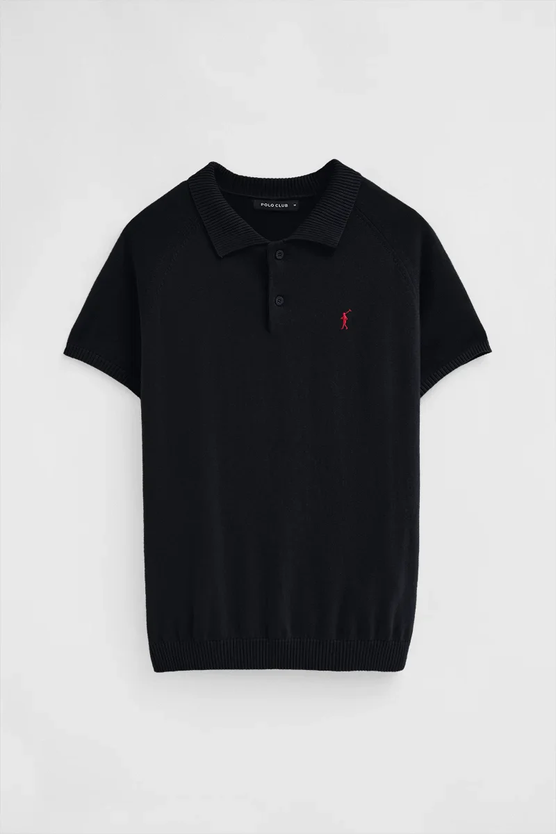 Navy-blue short-sleeve jumper with polo collar and Rigby Go logo - Image 11