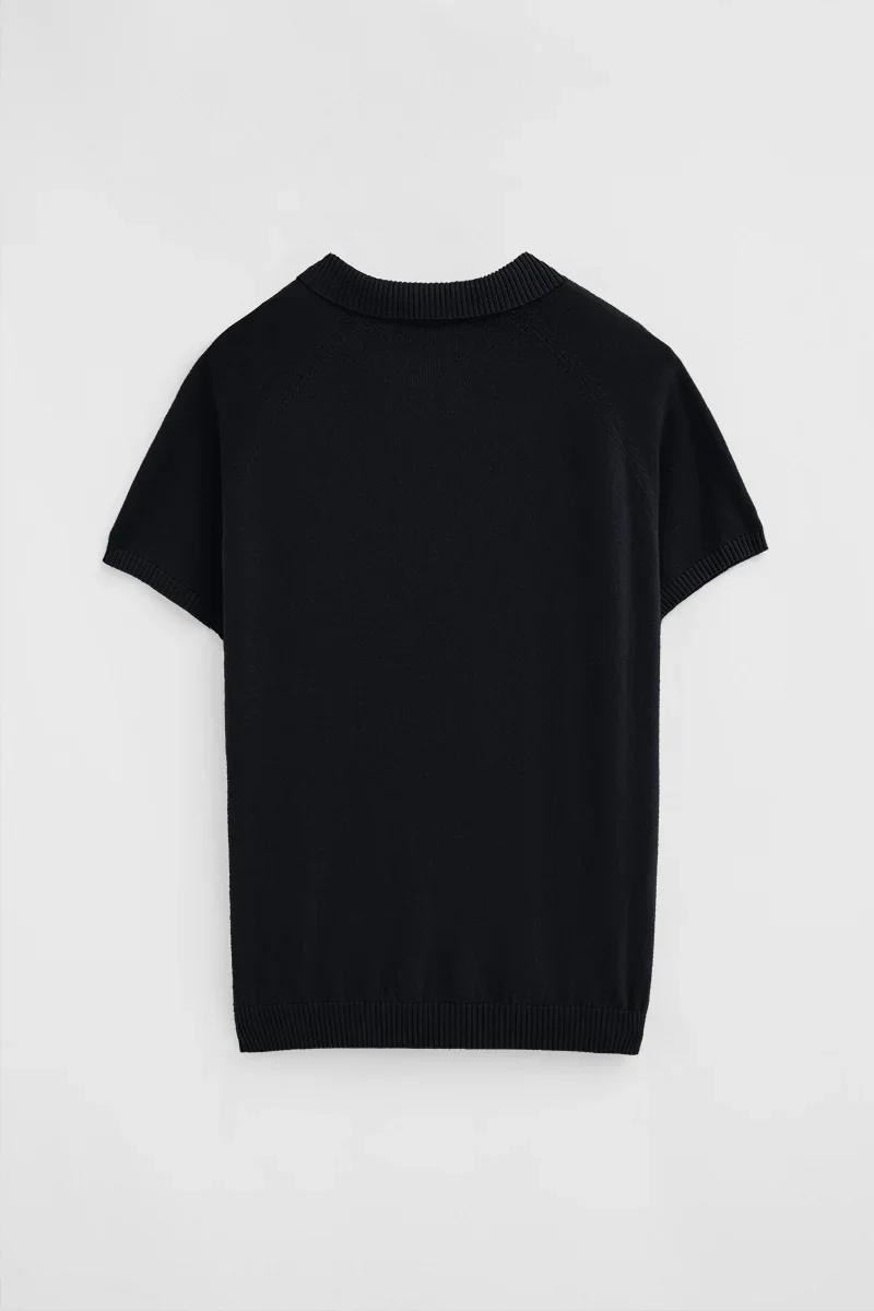 Navy-blue short-sleeve jumper with polo collar and Rigby Go logo - Image 8