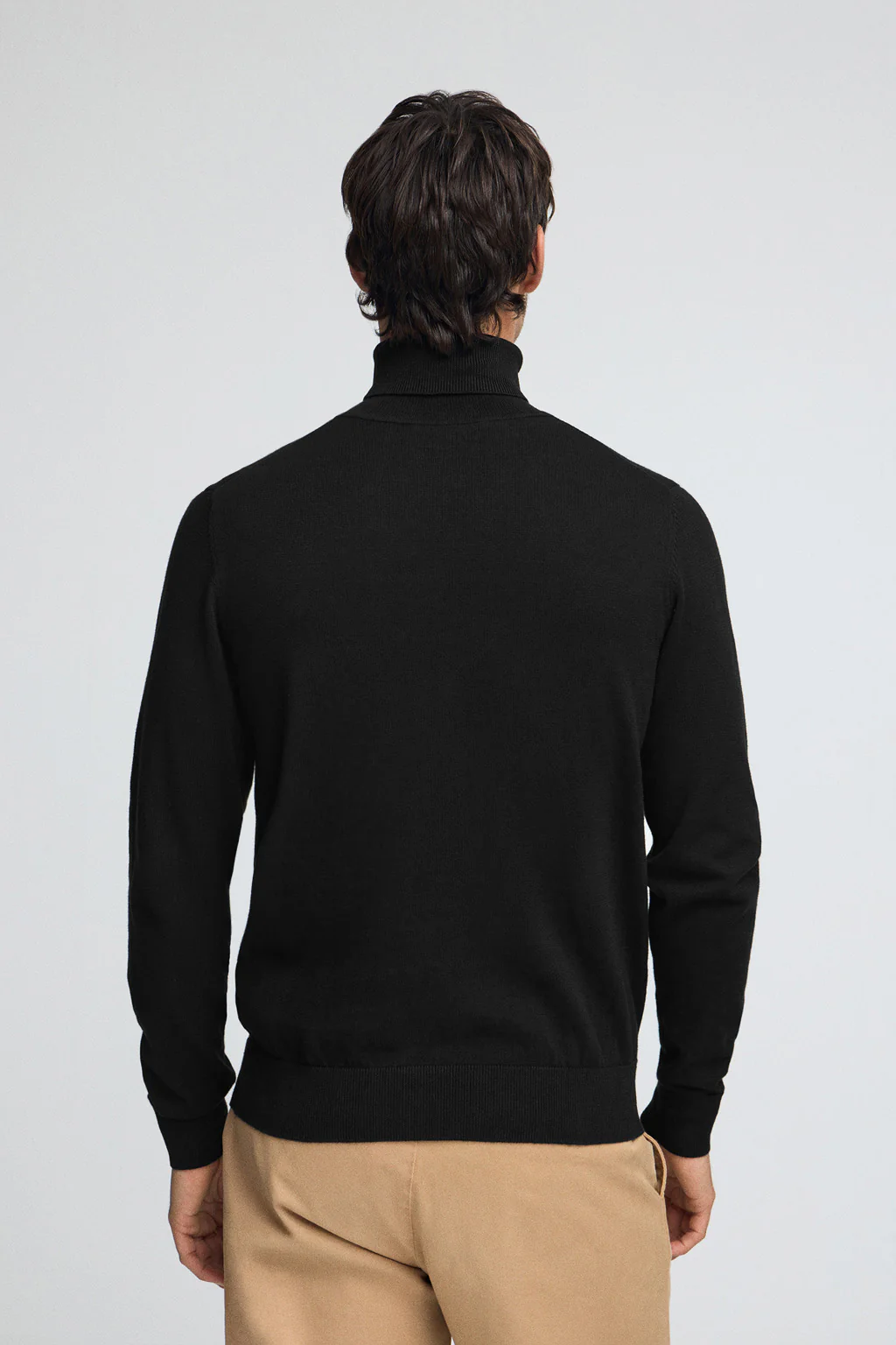 Black turtleneck cotton jumper with Rigby Go embroidery - Image 4