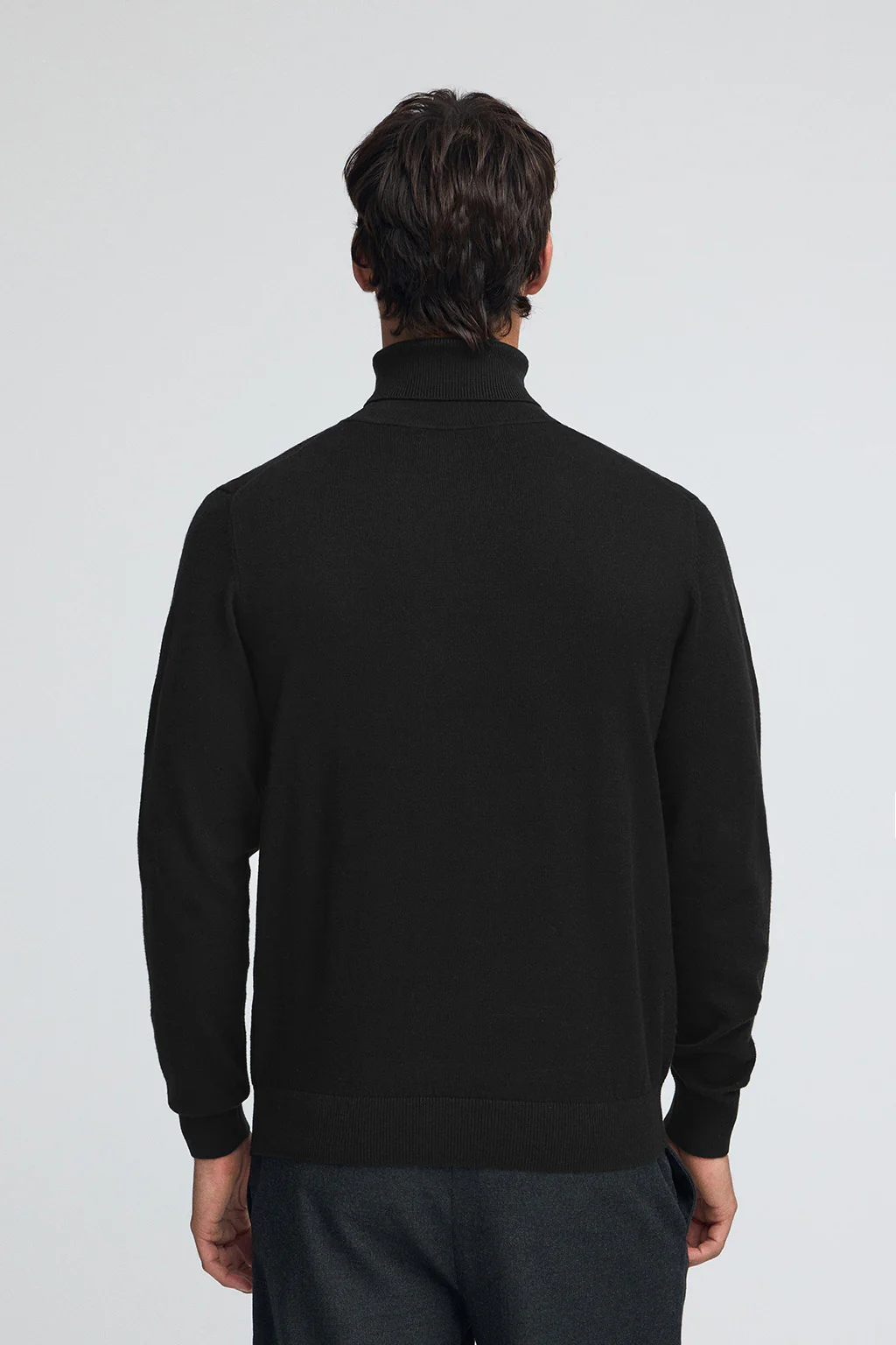 Black turtleneck wool-blend jumper with Rigby Go embroidery - Image 4