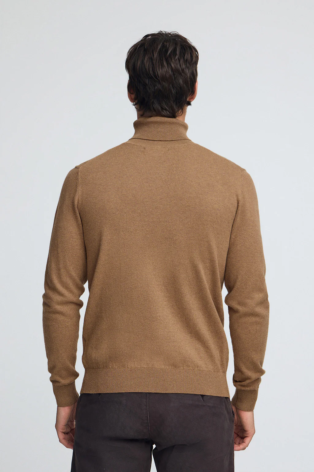 Camel-marl turtleneck wool-blend jumper with Rigby Go embroidery - Image 4