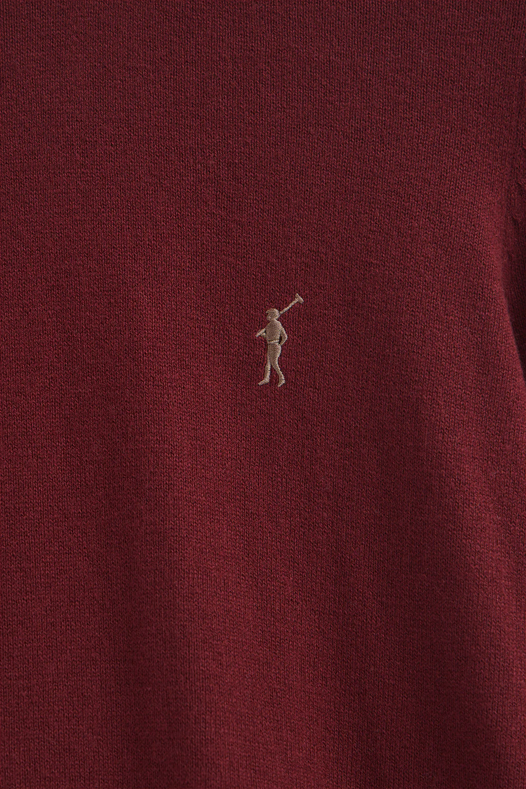 Maroon turtleneck wool-blend jumper with Rigby Go embroidery - Image 6