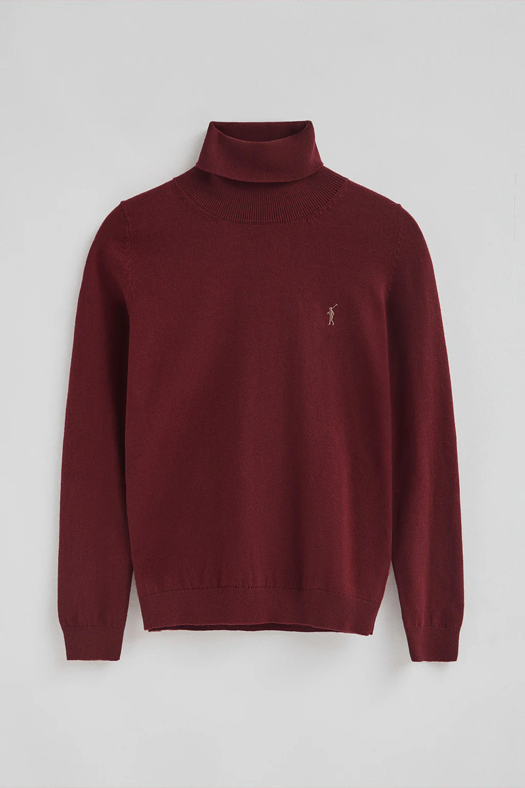 Maroon turtleneck wool-blend jumper with Rigby Go embroidery - Image 7
