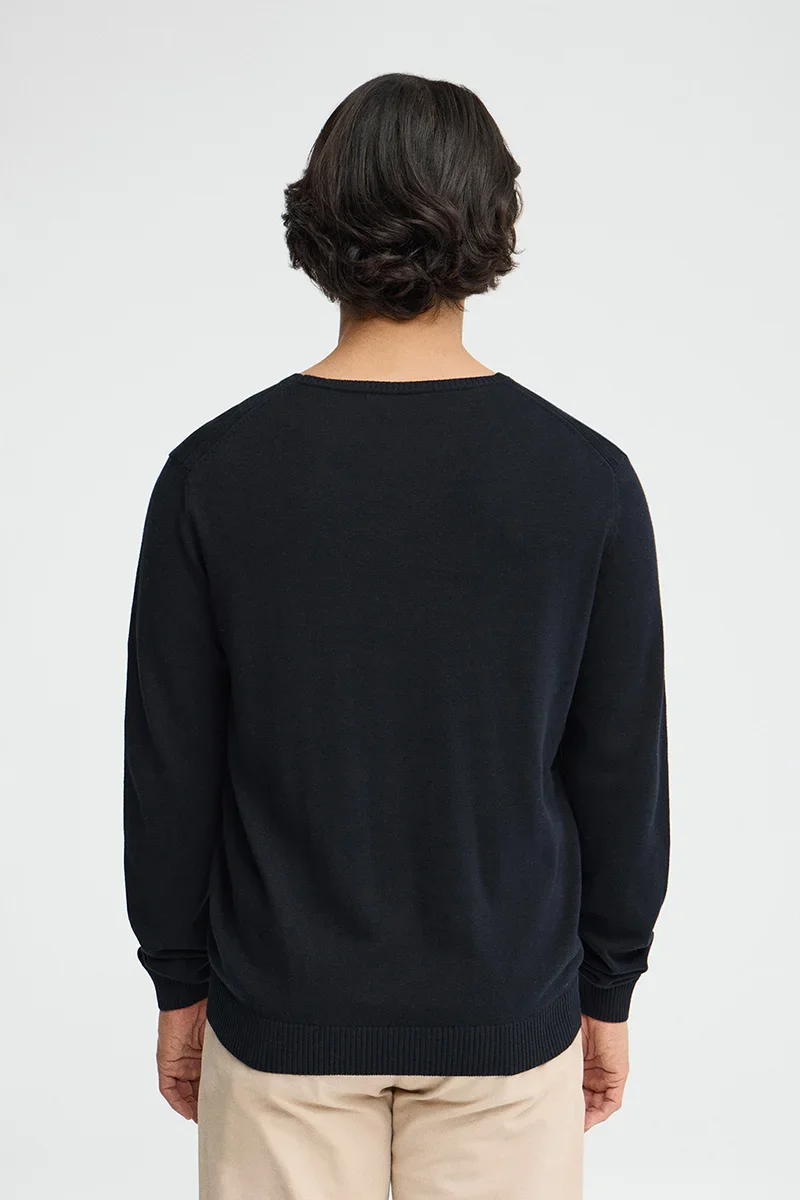 Navy-blue round-neck jumper with Rigby Go logo - Image 5