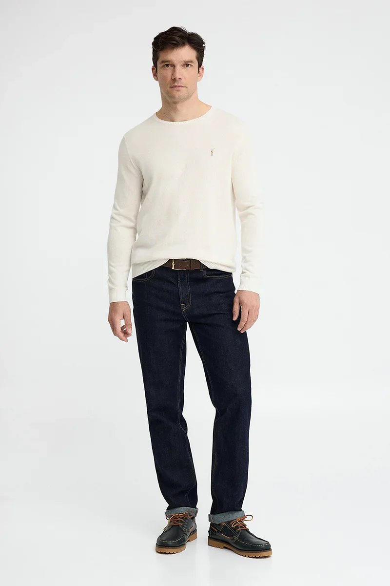 Nude round-neck jumper with Rigby Go logo - Image 4