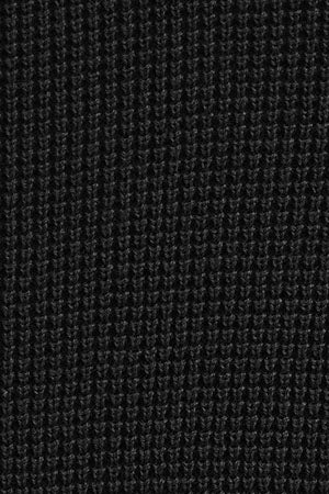 Black waffle-knit jumper with round neck and Rigby Go embroidery - Image 9