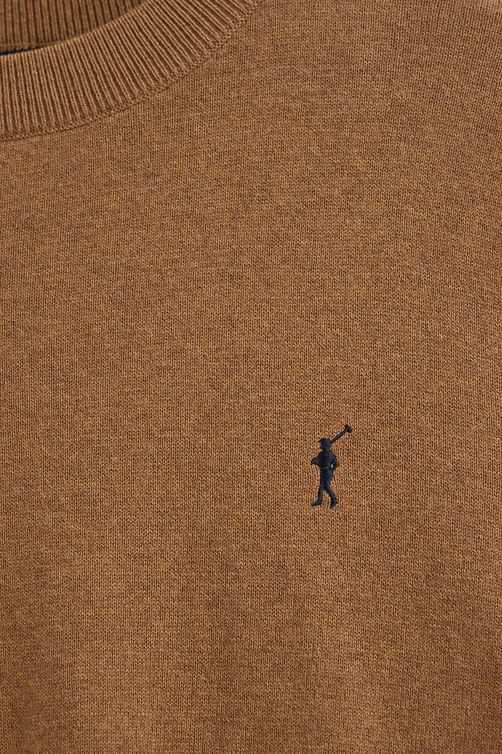 Camel-marl wool-blend jumper with Rigby Go embroidery - Image 6