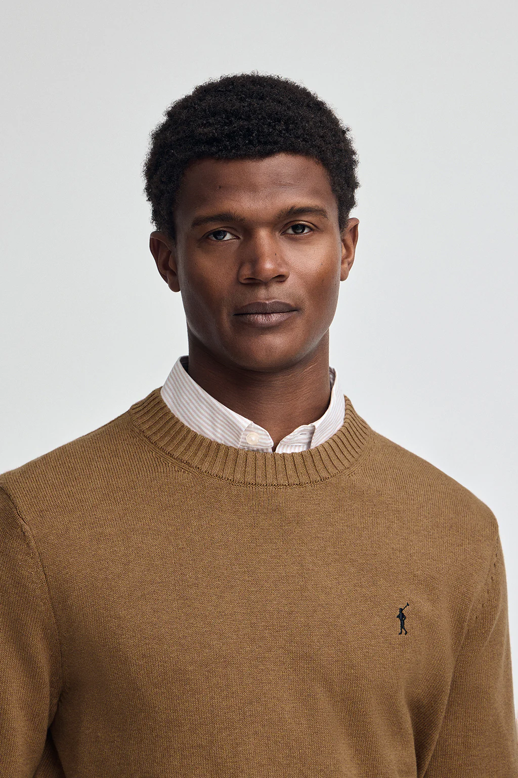 Camel-marl wool-blend jumper with Rigby Go embroidery - Image 2