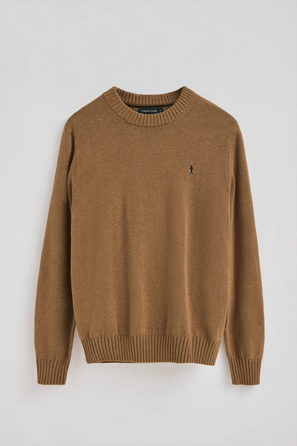 Camel-marl wool-blend jumper with Rigby Go embroidery - Image 8