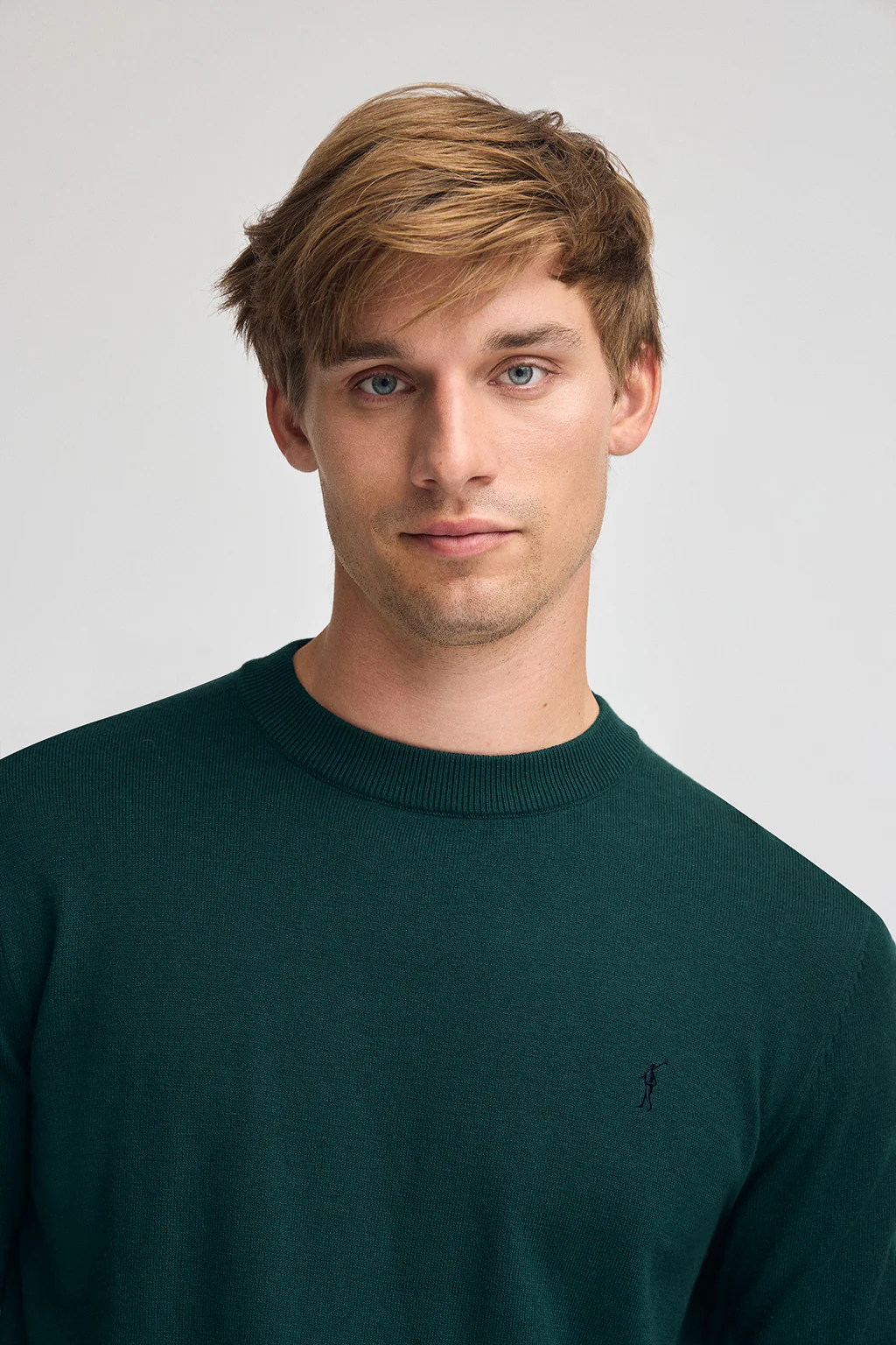 Emerald wool-blend jumper with Rigby Go embroidery - Image 2