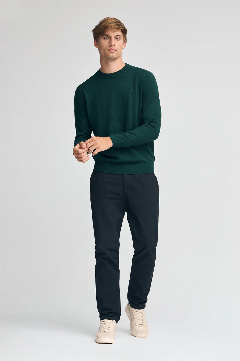 Emerald wool-blend jumper with Rigby Go embroidery - Image 3