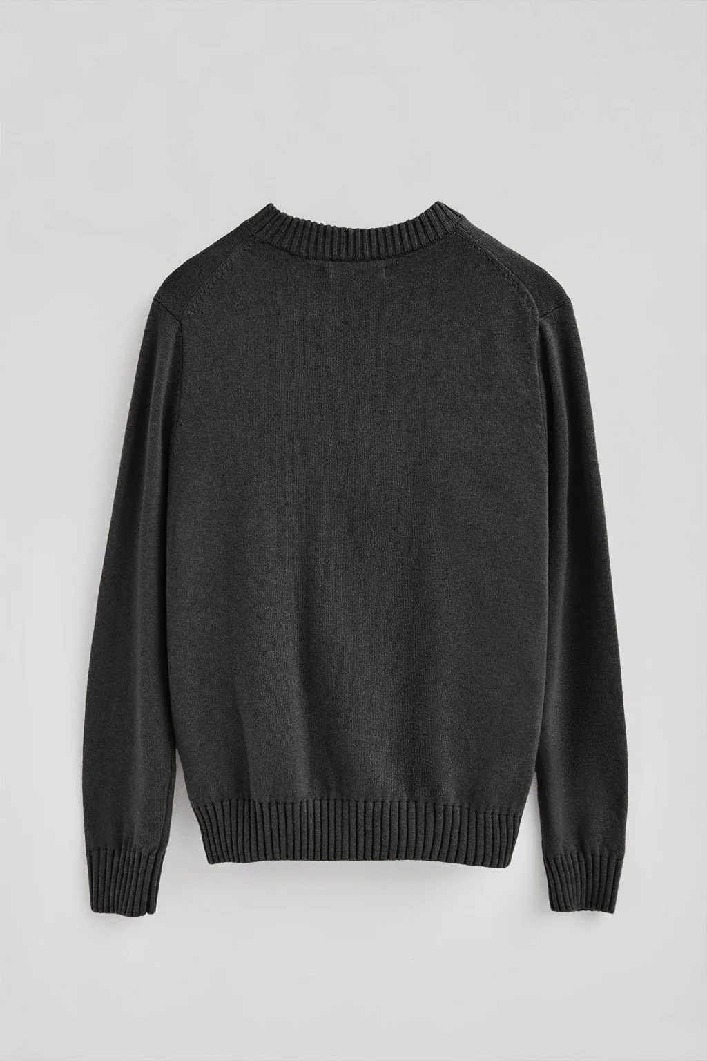 Dark-grey-marl wool-blend jumper with Rigby Go embroidery - Image 7