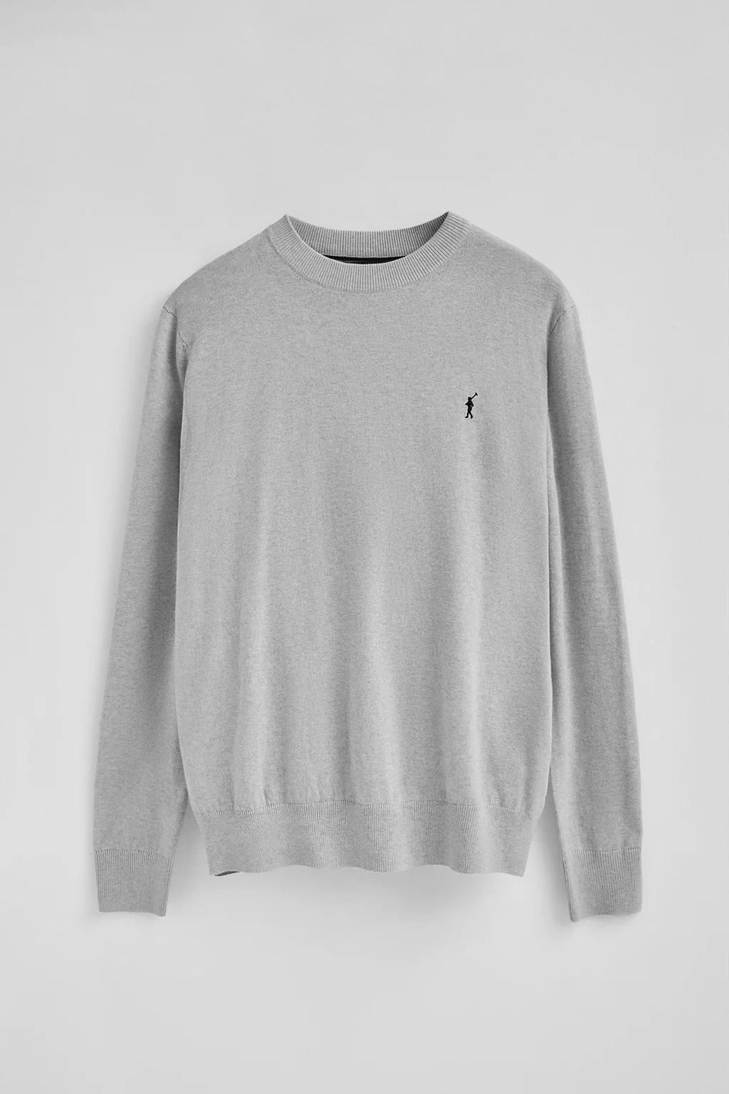 Grey-marl wool-blend jumper with Rigby Go embroidery - Image 5