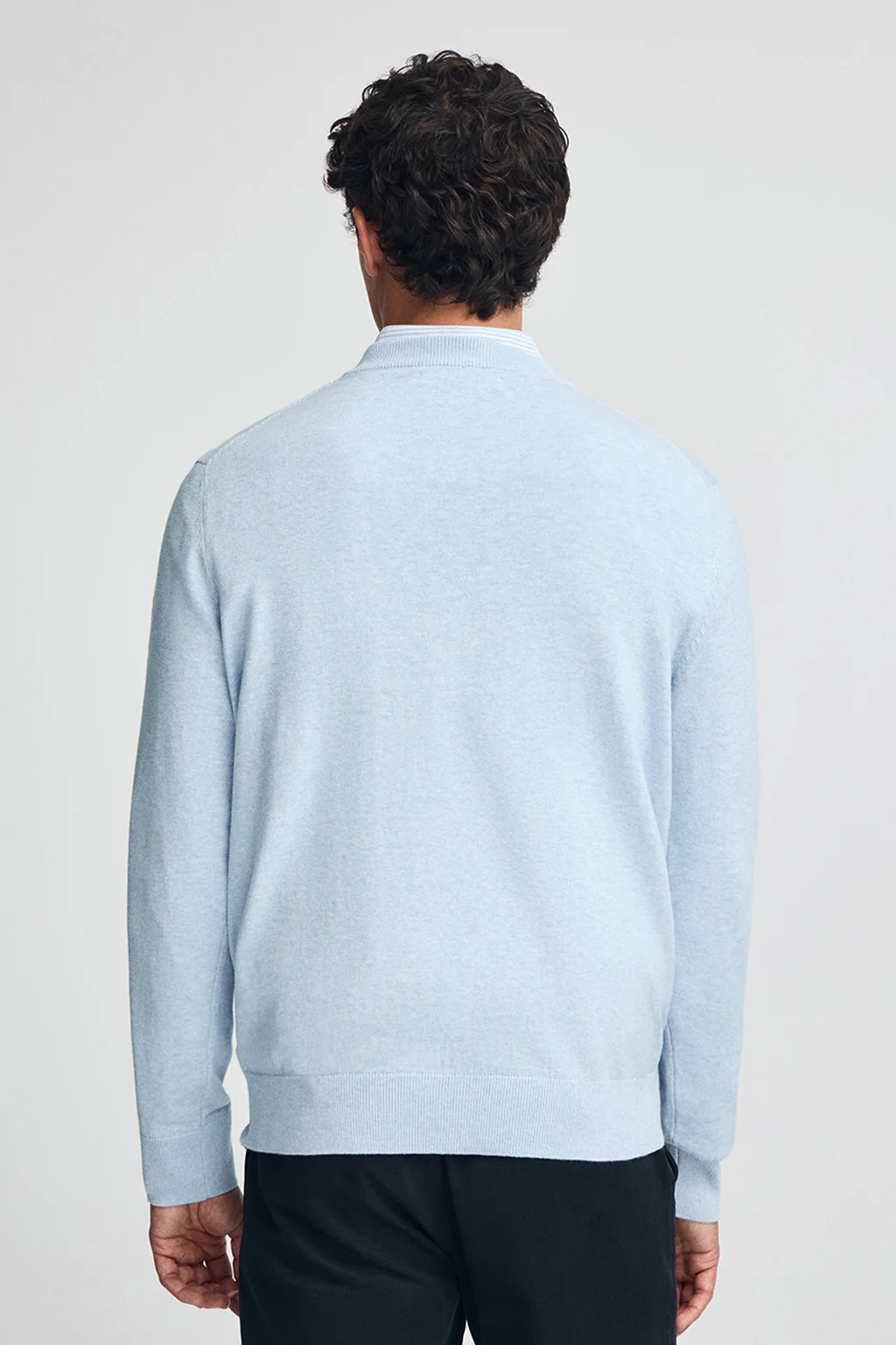 Light-blue-marl wool-blend jumper with Rigby Go embroidery - Image 4