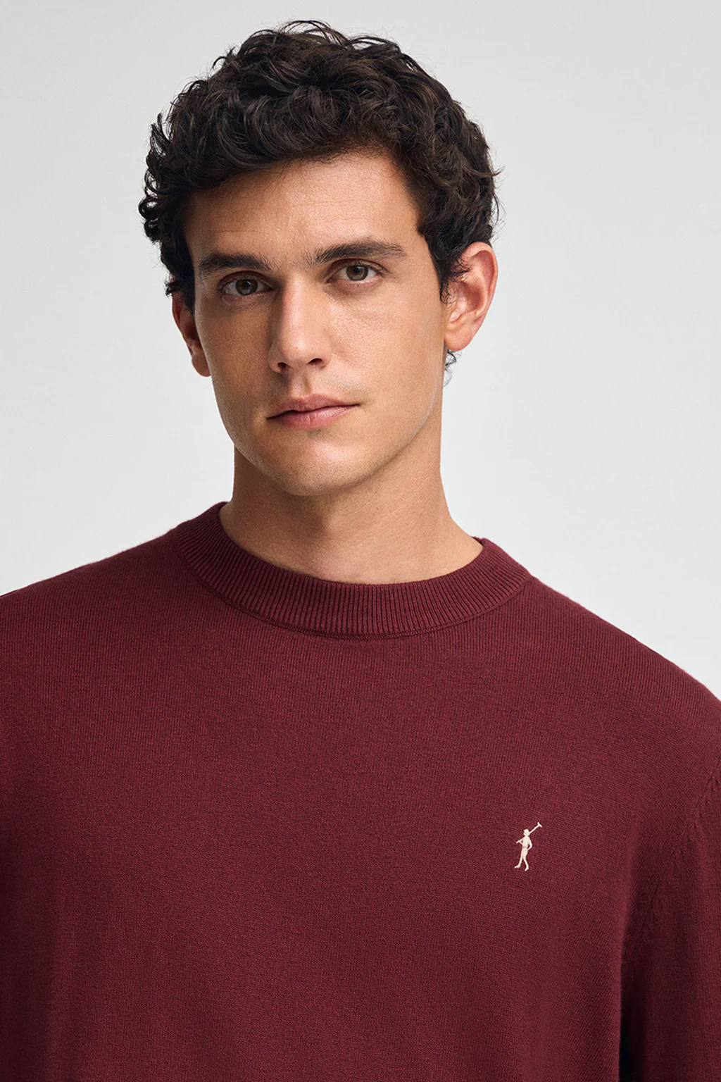 Maroon wool-blend jumper with Rigby Go embroidery - Image 2