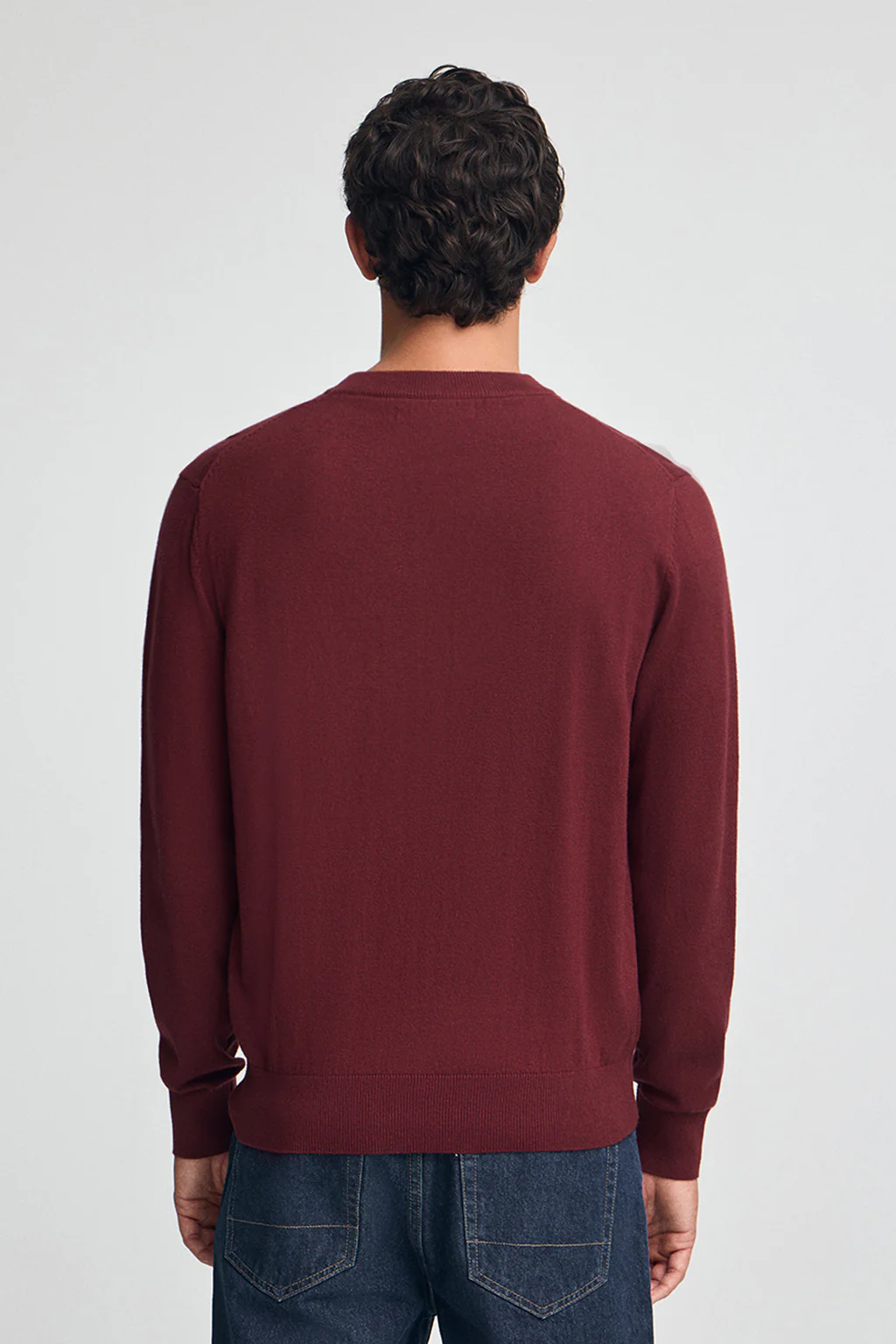 Maroon wool-blend jumper with Rigby Go embroidery - Image 4