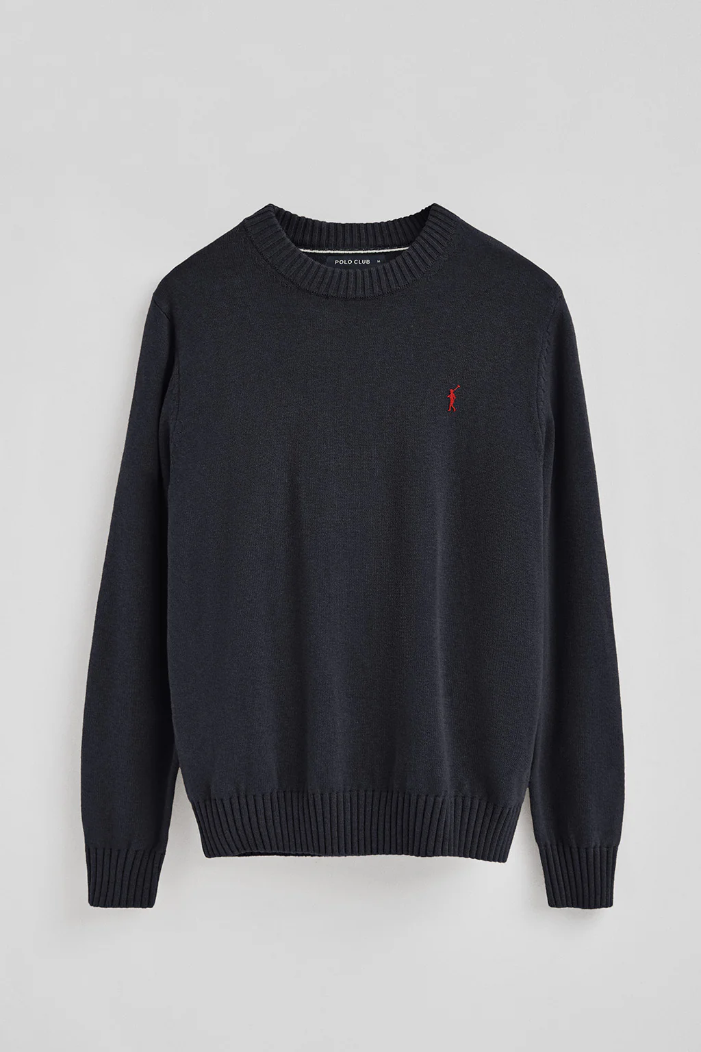 Navy-blue-marl wool-blend jumper with Rigby Go embroidery - Image 8