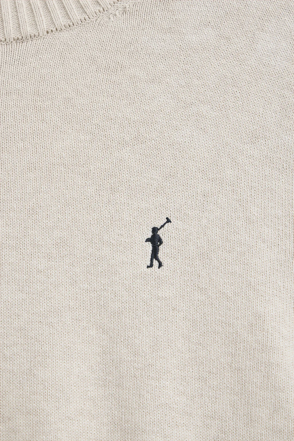 Nude-marl wool-blend jumper with Rigby Go embroidery - Image 6