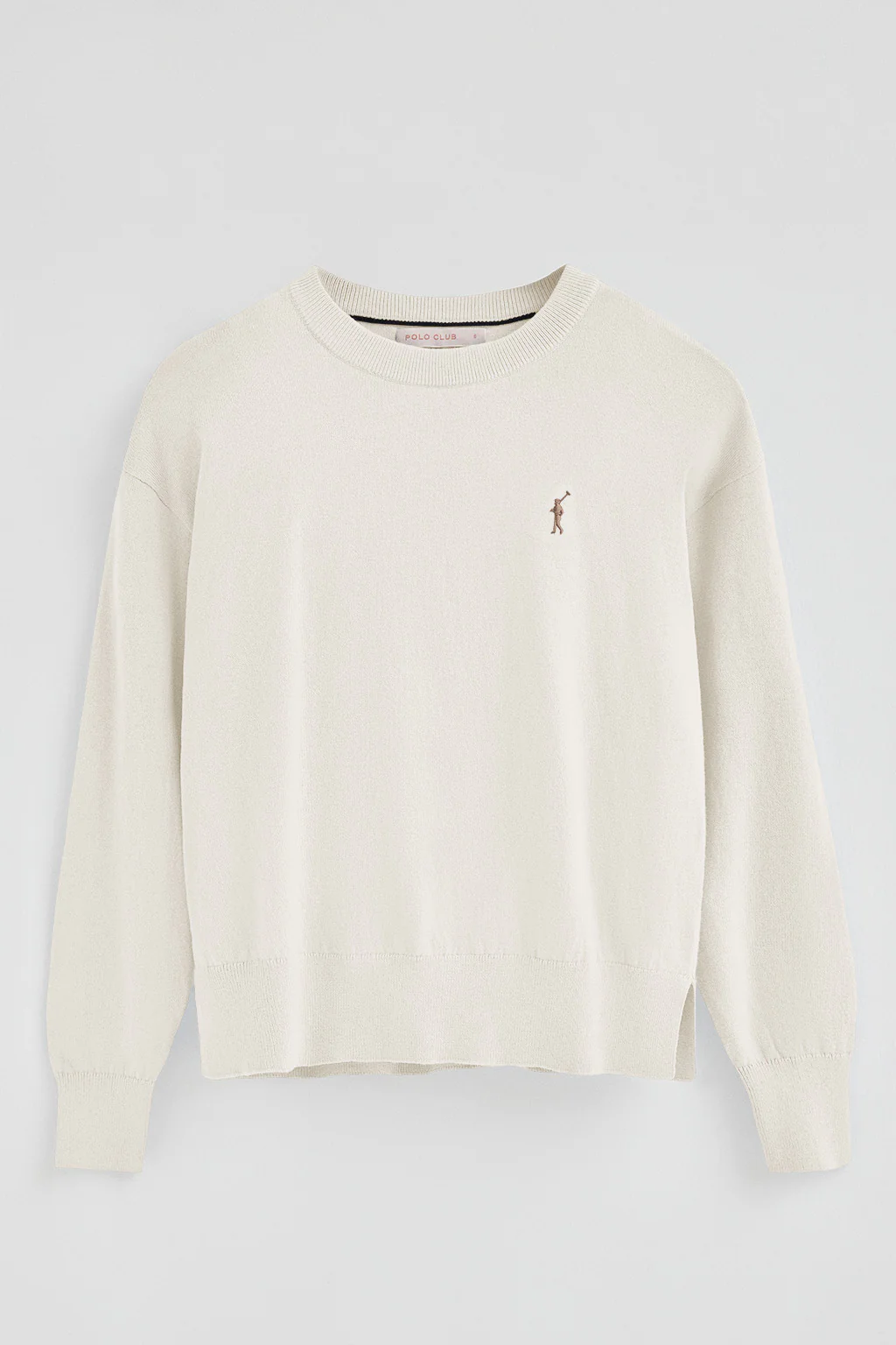 Nude round-neck wool-blend jumper with Rigby Go embroidery - Image 5