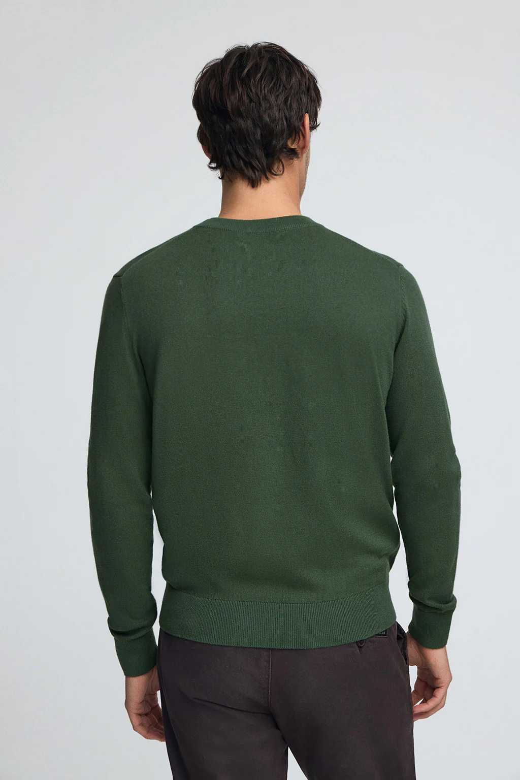 Mud-green wool-blend jumper with Rigby Go embroidery - Image 4