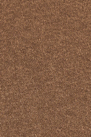 Camel-marl V-neck wool-blend jumper with Rigby Go embroidery - Image 9