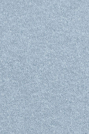 Light-blue-marl V-neck wool-blend jumper with Rigby Go embroidery - Image 9