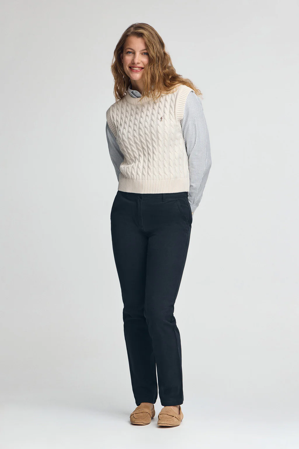 Nude cable-knit vest Polo Club - Image 3