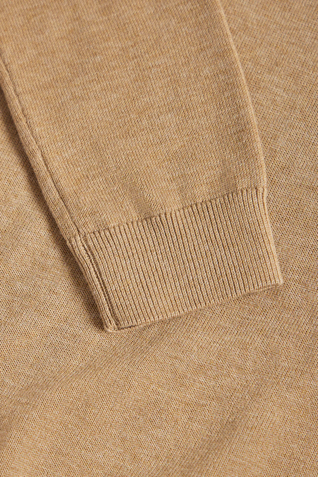 Caramel V-neck basic knit jumper with Rigby Go logo - Image 7