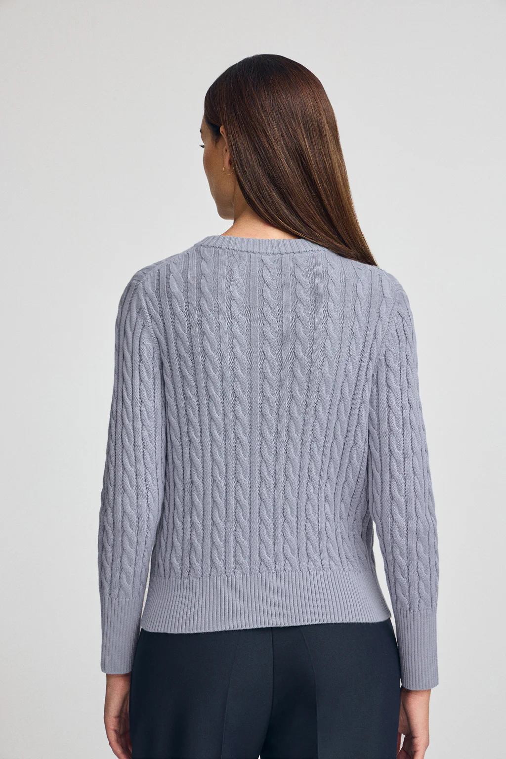 Light-blue round-neck wool-blend jumper with Rigby Go embroidery - Image 4