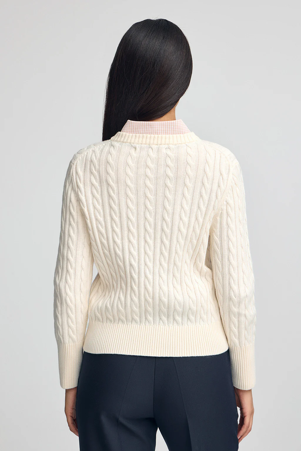 Nude round-neck wool-blend jumper with Rigby Go embroidery - Image 5