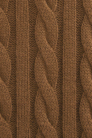 Camel-marl round-neck wool-blend jumper with Rigby Go embroidery - Image 10