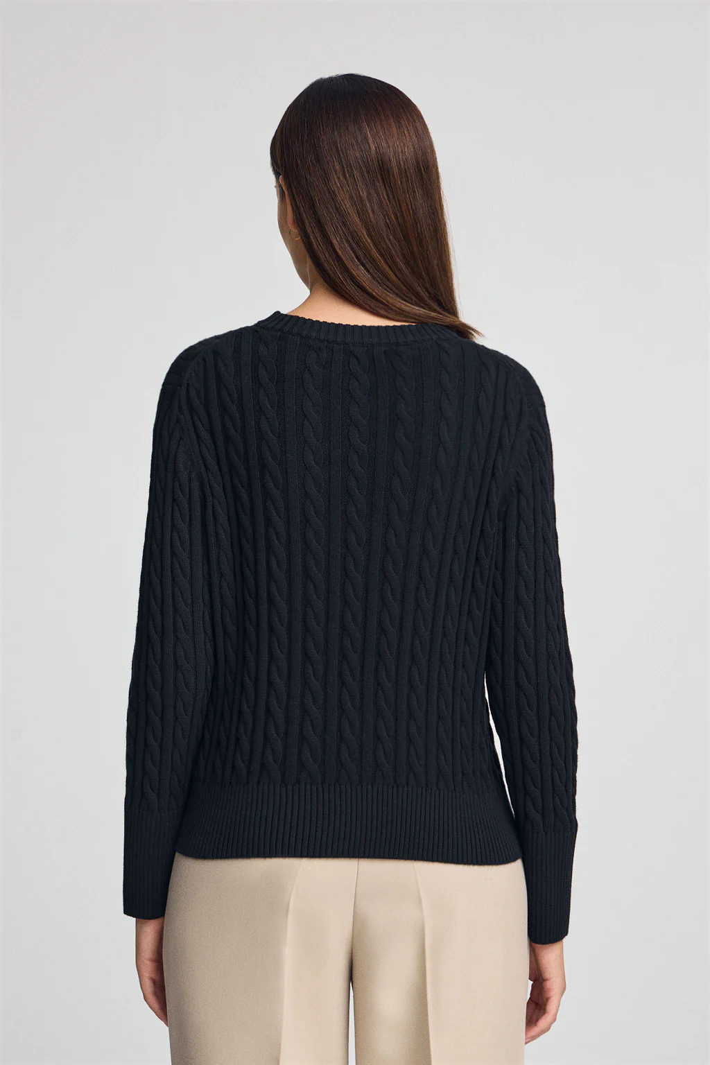 Navy-blue round-neck wool-blend jumper with Rigby Go embroidery - Image 5