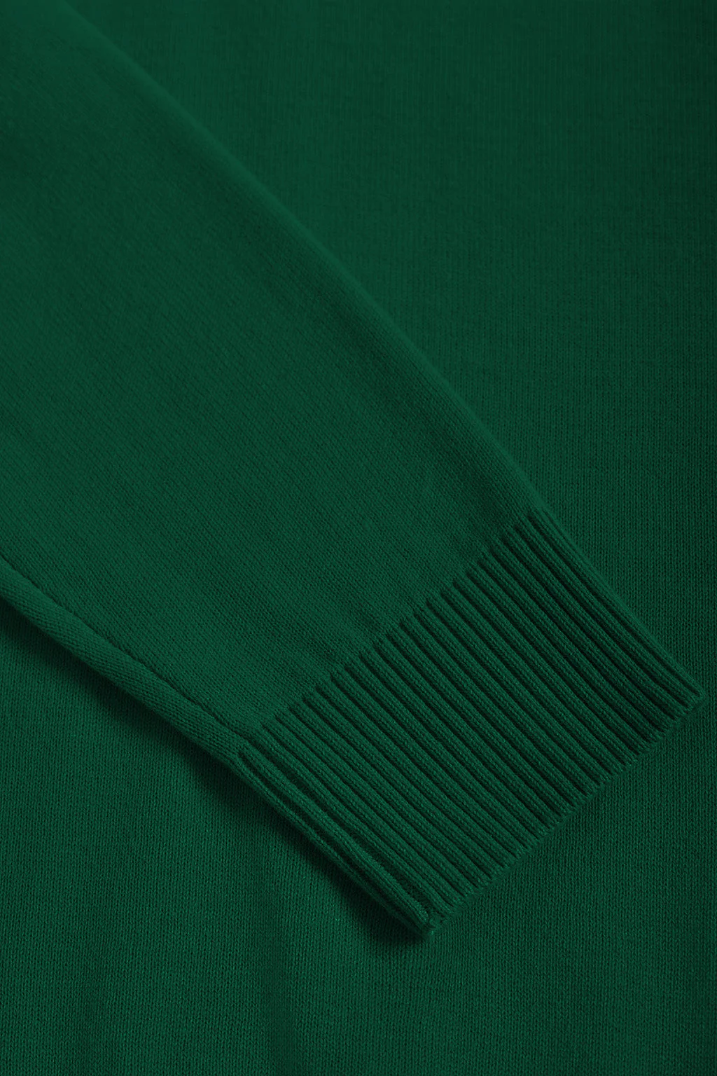 Bottle-green high-neck knit jumper with zip and Rigby Go logo - Image 7