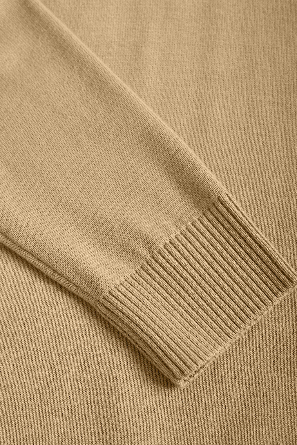 Camel high-neck knit jumper with zip and Rigby Go logo - Image 8