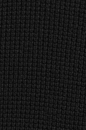Black waffle-knit jumper with half zip and Rigby Go embroidery - Image 10