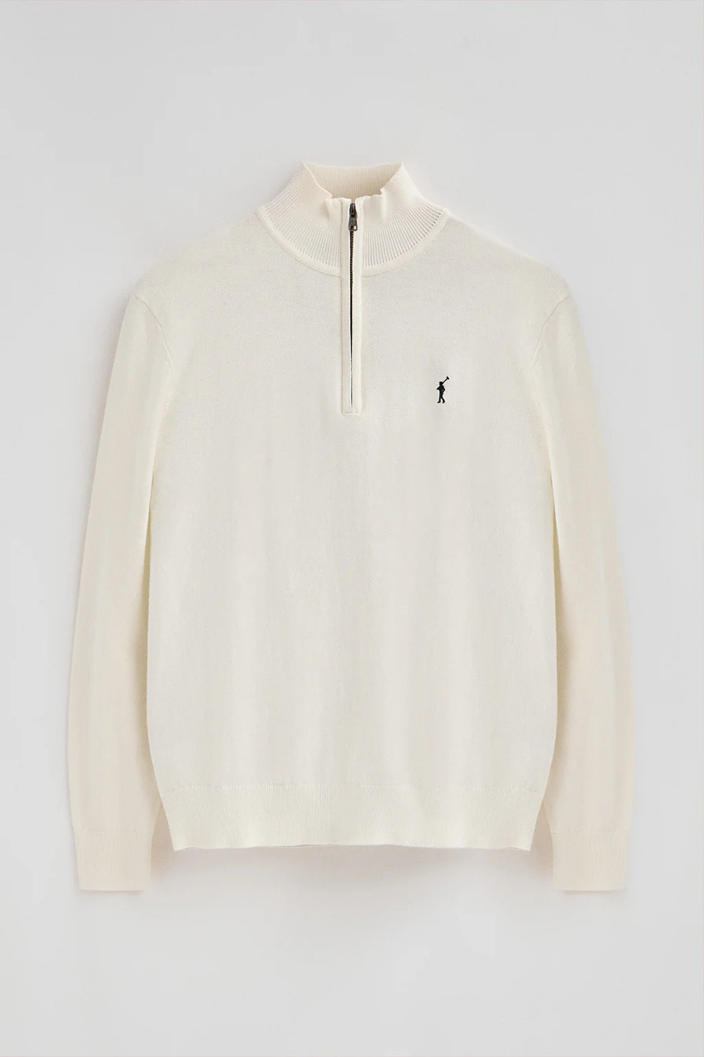 Nude half-zip wool-blend jumper with Rigby Go embroidery - Image 5