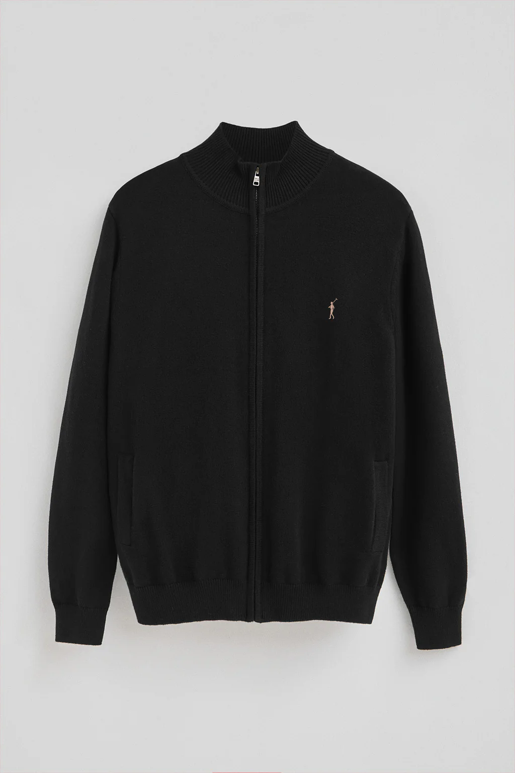 Black wool-blend cardigan with Rigby Go embroidery - Image 5