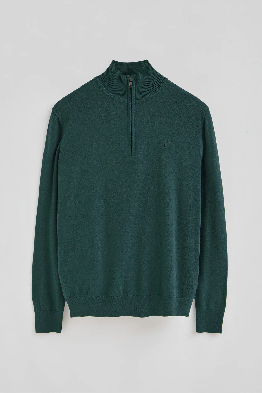 Emerald half-zip wool-blend jumper with Rigby Go embroidery - Image 5