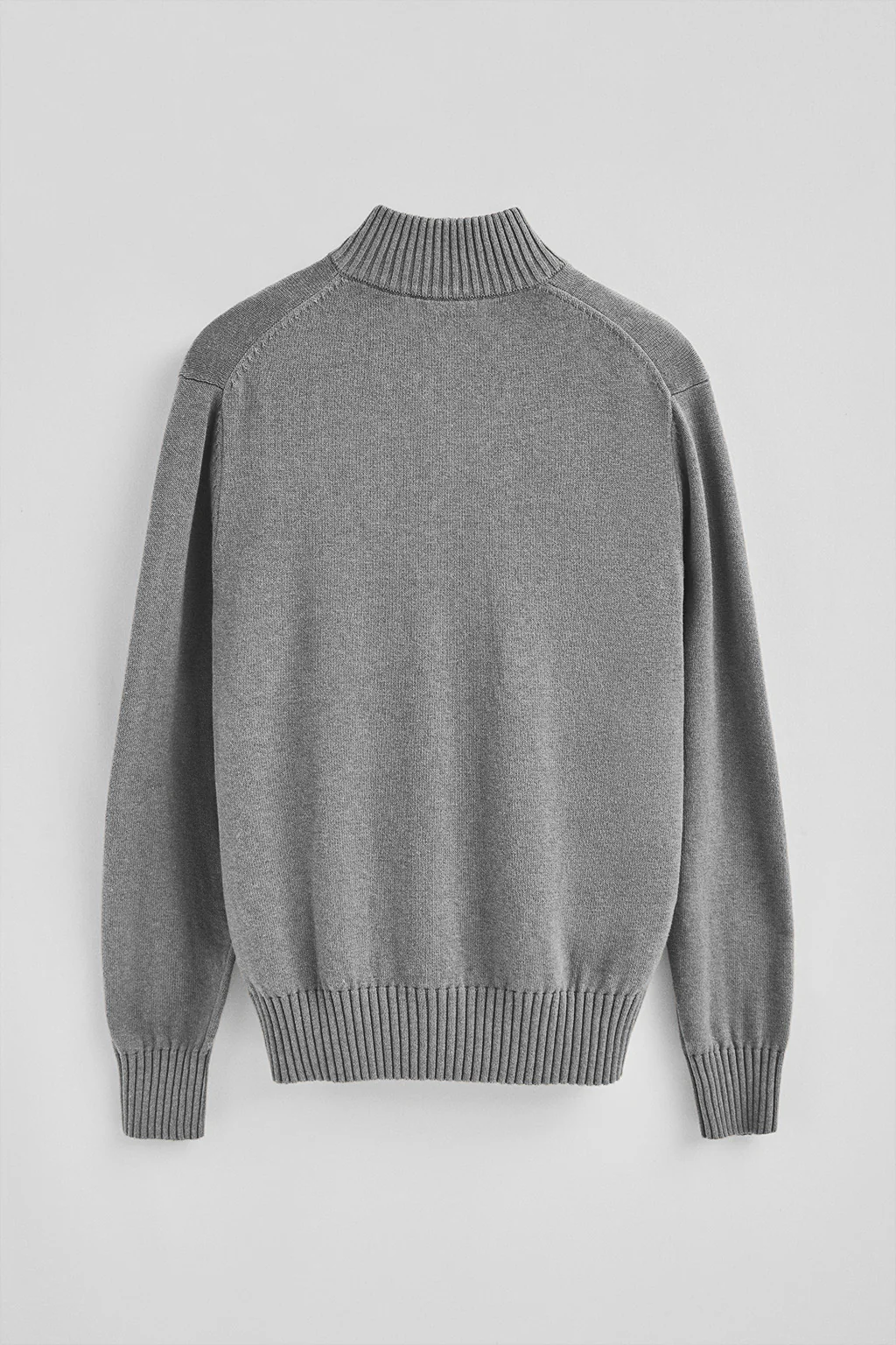 Grey-marl half-zip wool-blend jumper with Rigby Go embroidery - Image 7