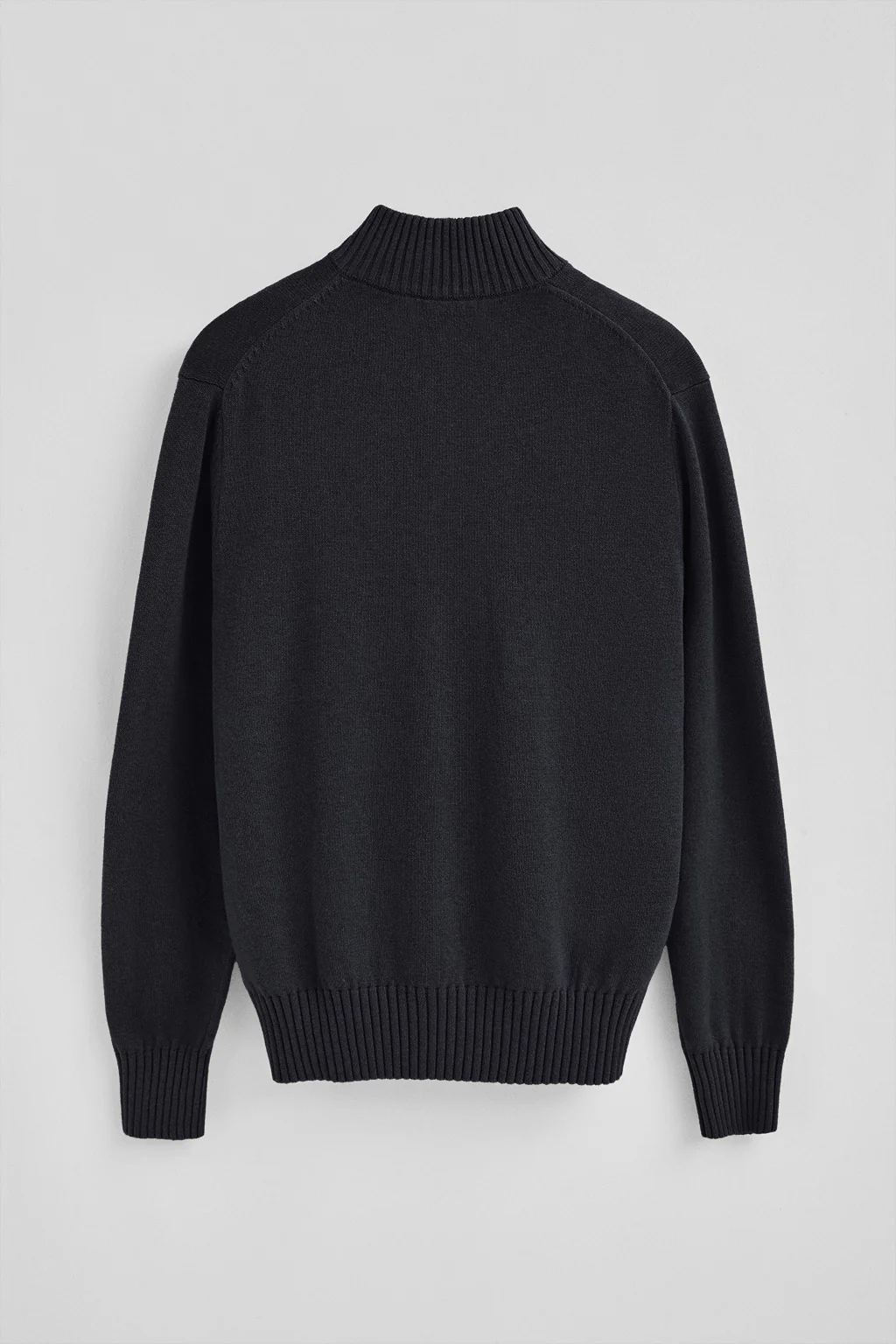 Navy-blue-marl half-zip wool-blend jumper with Rigby Go embroidery - Image 7