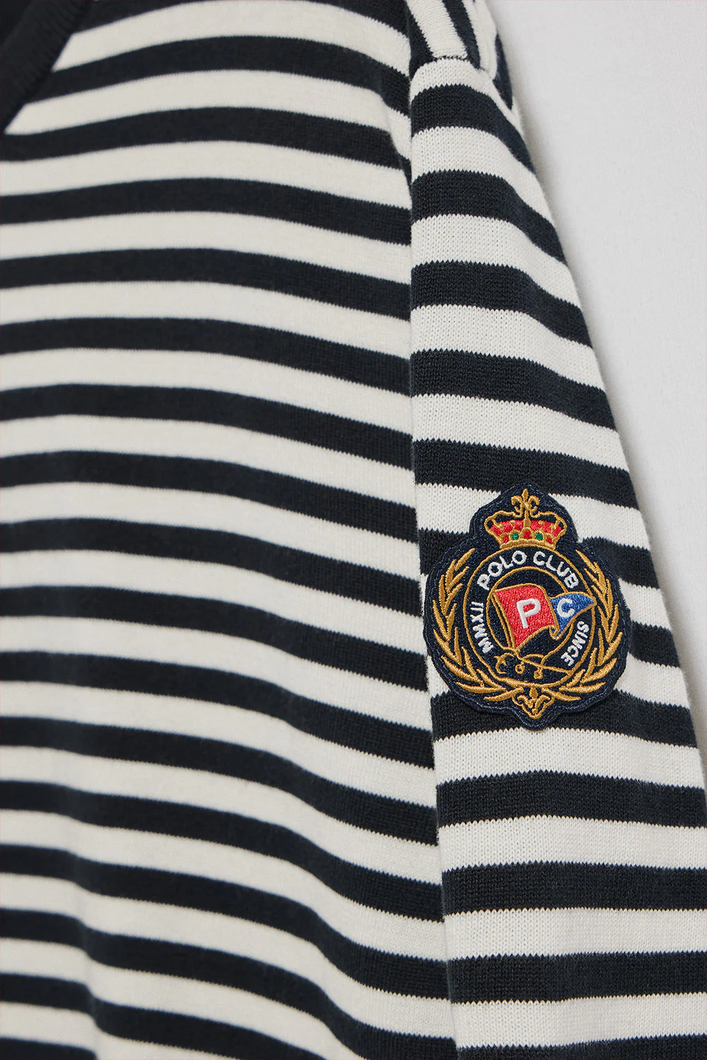 Navy-blue knit jumper Seagull with nautical patch - Image 6