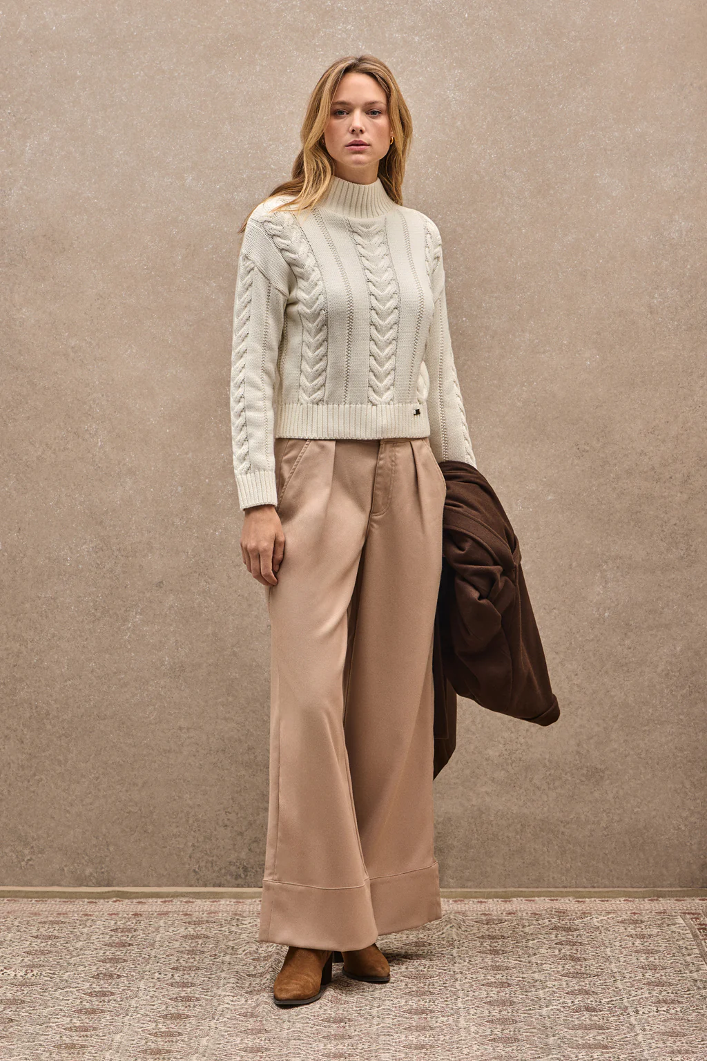 Nude chunky-knit jumper Serena - Image 3