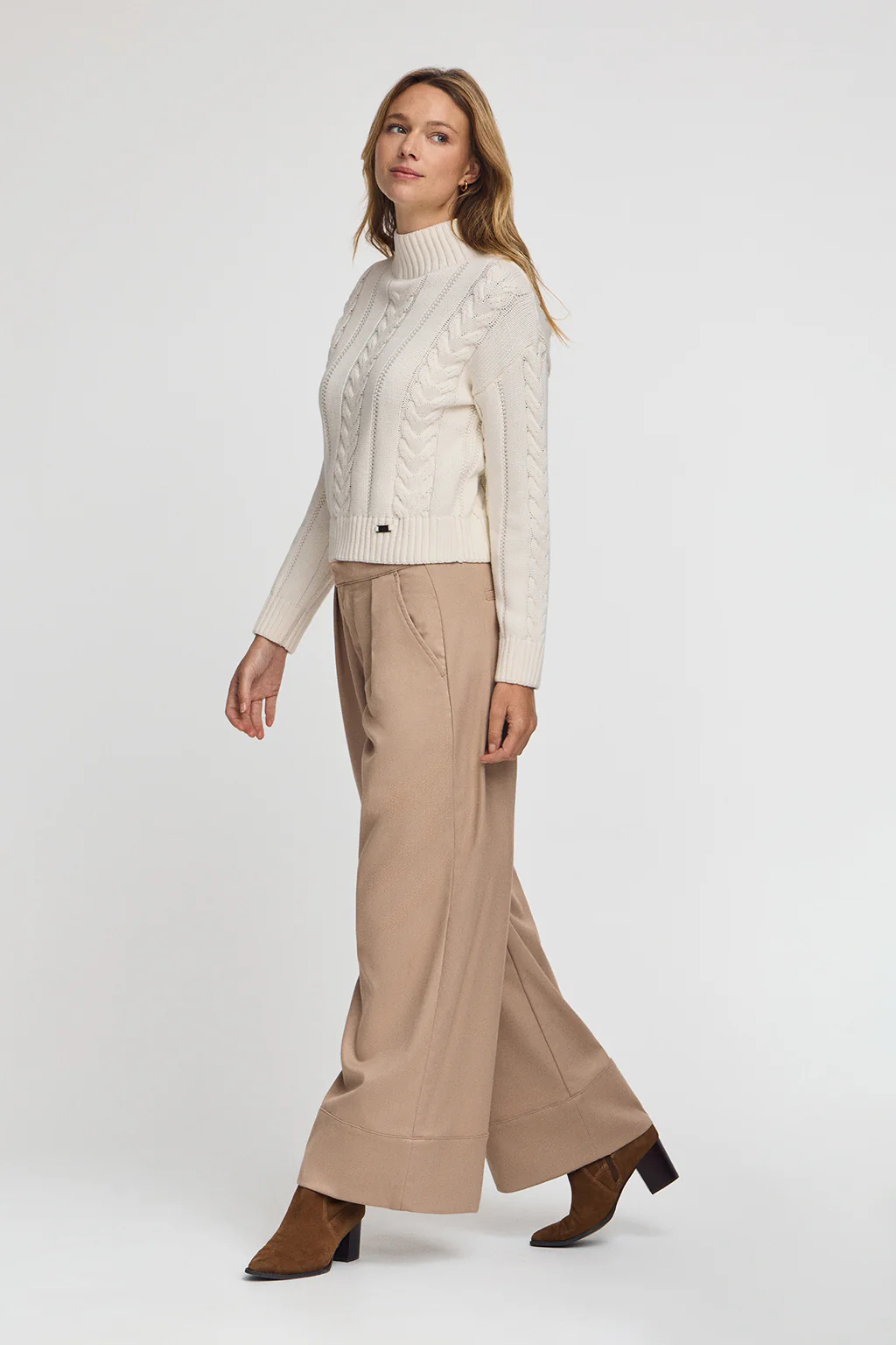 Nude chunky-knit jumper Serena - Image 4