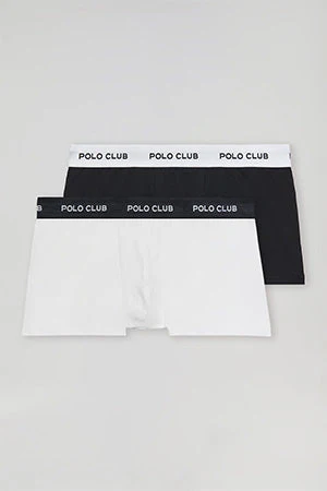 2 Pack of boxers (black/white) with Polo Club logo - Image 6