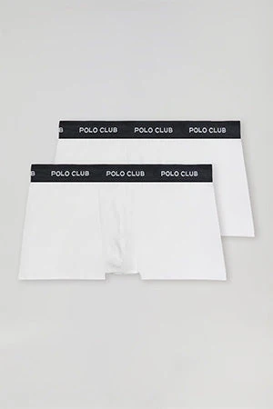 2 Pack of white boxers with Polo Club logo - Image 5
