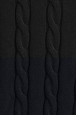 Men’s cable-knit cotton 2-pack jumpers in navy and black with Rigby Go embroidery - Image 10