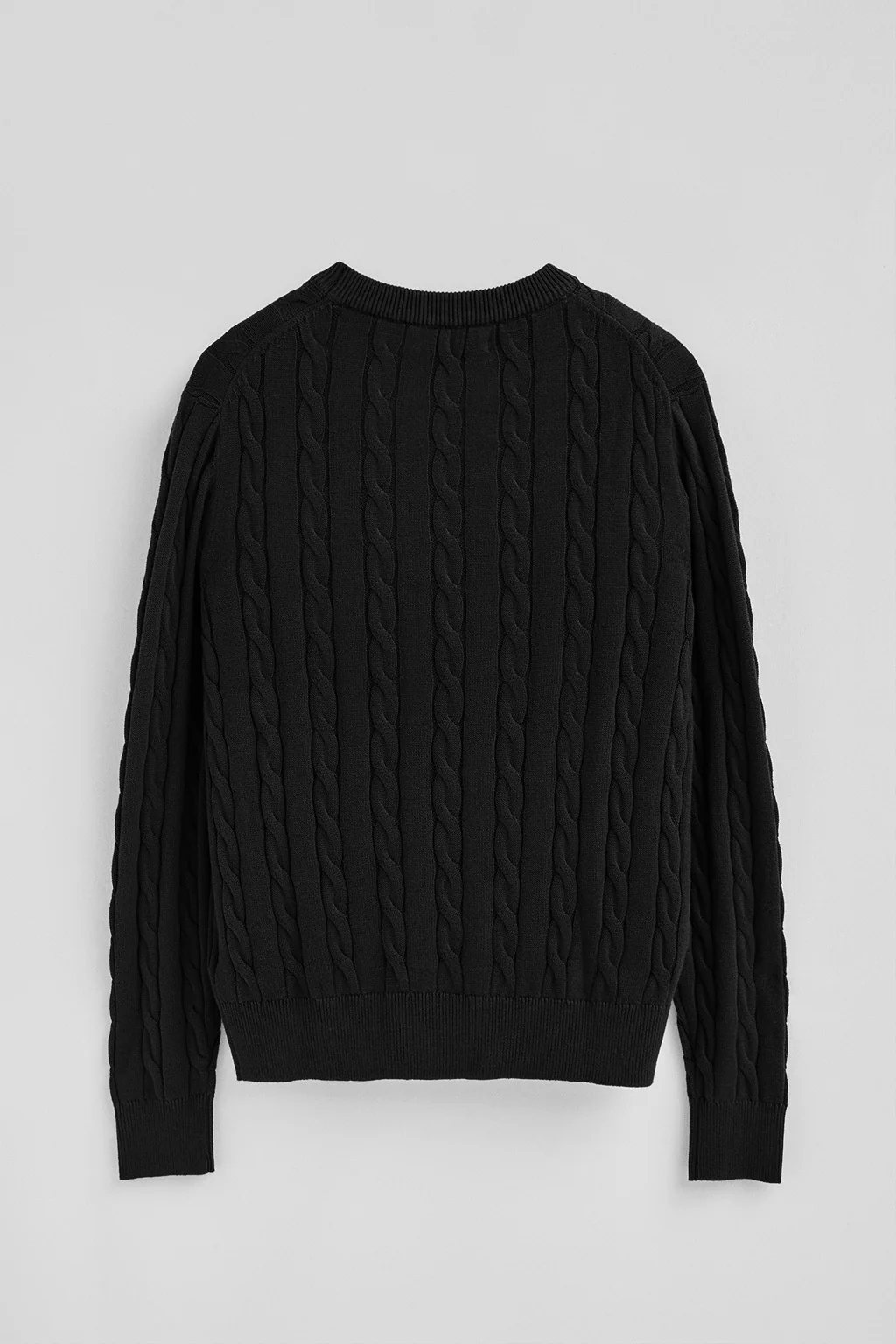 Men’s cable-knit cotton 2-pack jumpers in navy and black with Rigby Go embroidery - Image 7