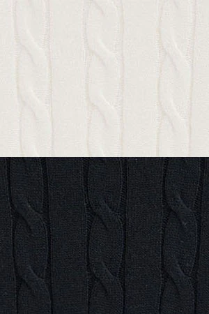 Women’s 2-pack cable-knit jumpers in navy blue and nude with Rigby Go embroidery - Image 10